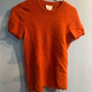Neon Orange Rabbit Sweater by Kate Spade